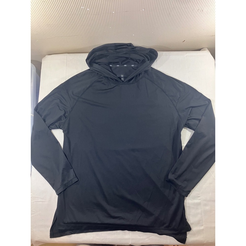 Inspire Black Long Sleeve Hooded Athletic Shirt‎ Men's XL